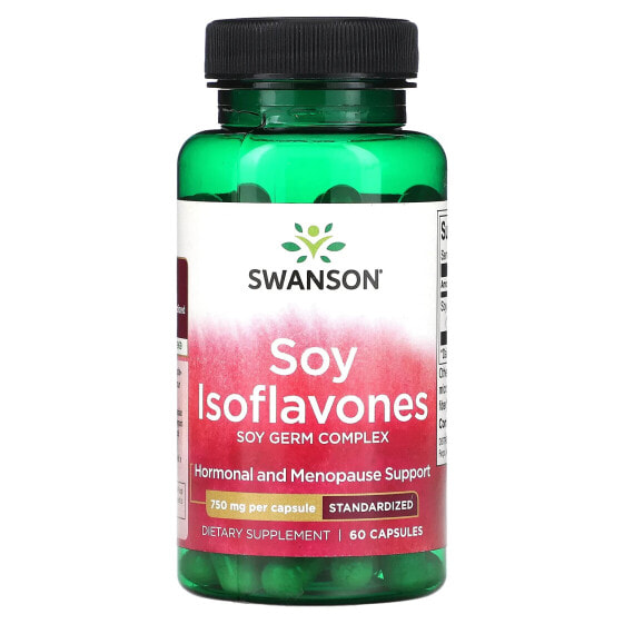 Капсулы женского здоровья Soy Isoflavones, 750 мг, 60 шт, Swanson