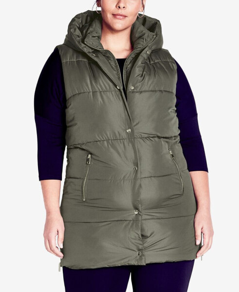 Plus Size Zimi Puffer Padded Vest