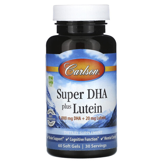 БАД антиоксидант Карлсон Super DHA Plus Lutein, 120 мягких гелей