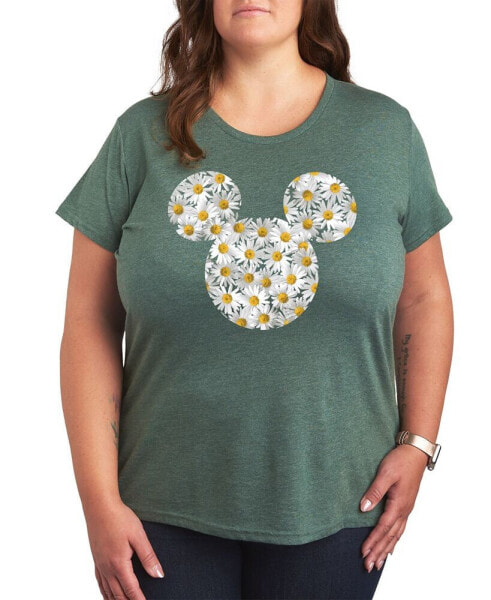 Trendy Mickey Daisy Head Plus Size Graphic T-shirt