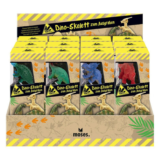 MOSES Dinosaur Skeleton To Dig 12 Assorted