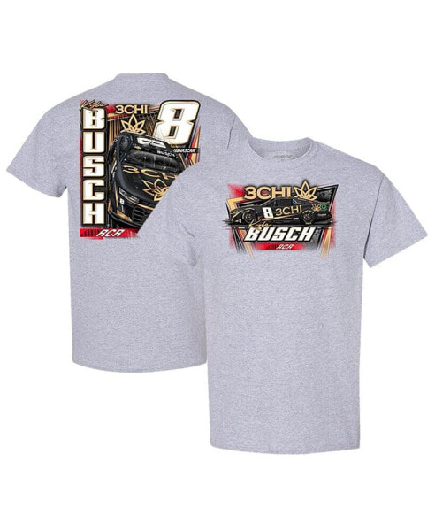 Men's Heather Gray Kyle Busch 3CHI Car T-shirt