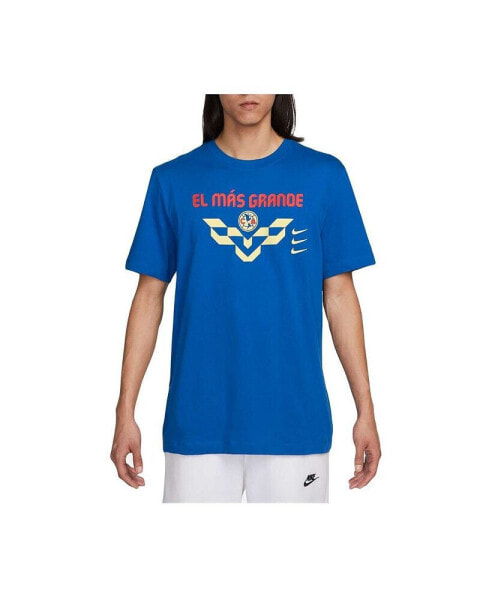 Men's Blue Club America Verbiage T-shirt