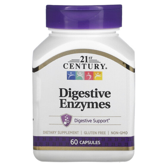 БАД для пищеварения 21st Century Digestive Enzymes, 60 капсул