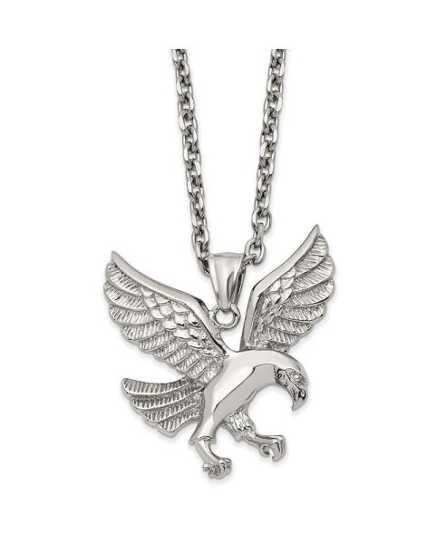 Polished Eagle Pendant on a Cable Chain Necklace
