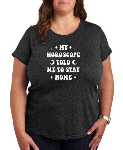 Trendy Plus Size Astrology Horoscope Graphic T-shirt