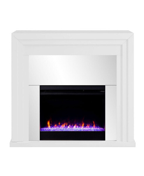 Morrigan Mirrored Color Changing Electric Fireplace
