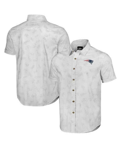Рубашка мужская Fanatics коллекция x Darius Rucker коллекция New England Patriots Weave by White - короткий рукав