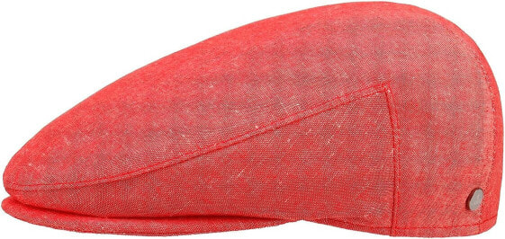 Lierys Inglese Men's Linen Flatcap - Made in Italy - Flat Cap Made in Italy - Flat Cap in Linen and Cotton - Summer Hat in Denim Look - Spring / Summer