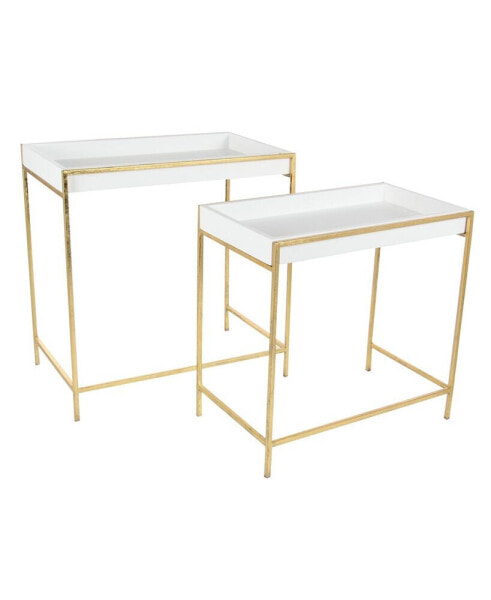 Contemporary Console Table, Set of 2