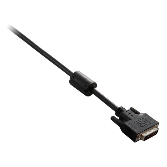 V7 Black Video Cable DVI-D Male to DVI-D Male 2m 6.6ft - 2 m - DVI-D - DVI-D - Male - Male - Black