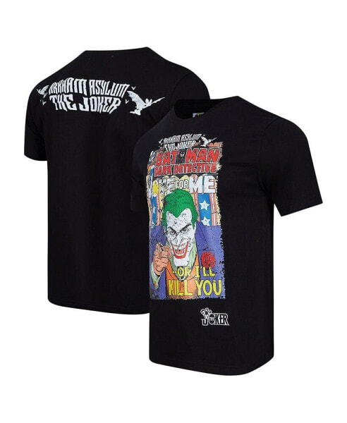 Men's The Joker Black Batman Comics Vote for Me T-Shirt