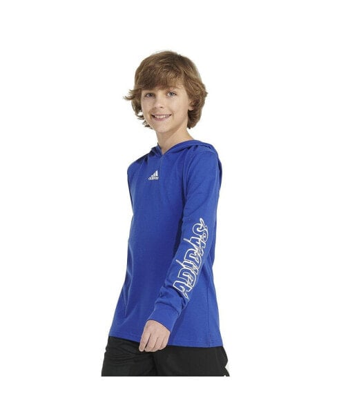 Big Boys Long Sleeve Hooded Signature Tee