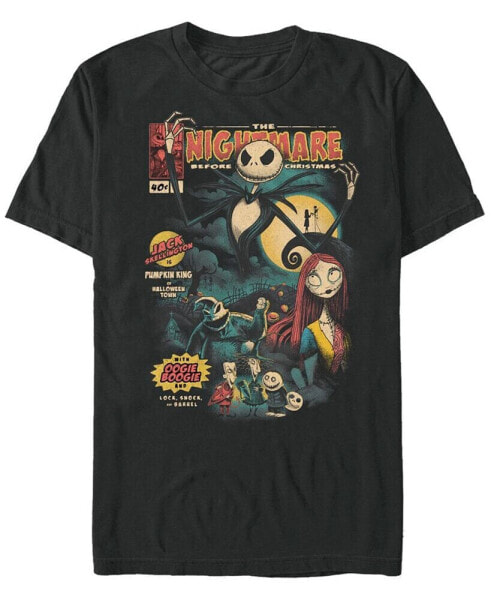 Men's Nightmare Before Christmas Comic Cover Short Sleeves T-shirt