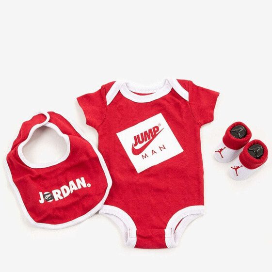 [NJ0414-R78] Baby Air Jordan Bodysuit, Bib and Booties 3-PC Box Set