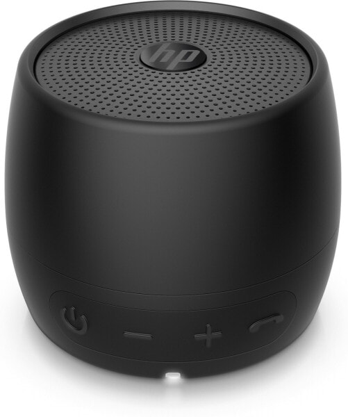 HP Black Bluetooth Speaker 360 - Wired & Wireless - Mono portable speaker - Black - Cylinder - Buttons - Universal