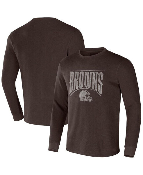 Men's NFL x Darius Rucker Collection by Brown Cleveland Browns Long Sleeve Thermal T-shirt