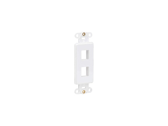 Tripp Lite N042D-002V-WH Center Plate Insert, Decora Style - Vertical, 2 Ports