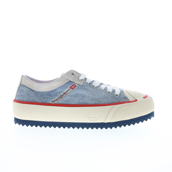 Diesel S-Principia Low W Womens Blue Canvas Lifestyle Sneakers Shoes