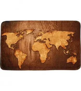 Badteppich World Map 70 x 110 cm