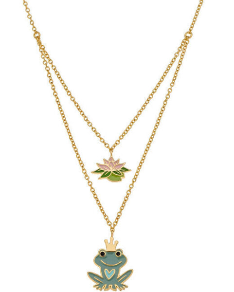 Frog Prince Double Gold Plated Necklace NS00047YZCL-157.CS