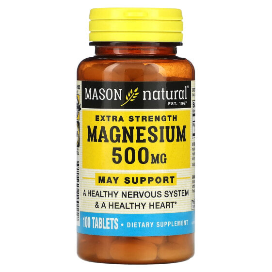 Magnesium, Extra Strength, 500 mg, 100 Tablets