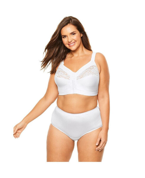 Бюстгальтер с беспроводной фиксацией с передней застежкой Comfort Choice Plus Size Easy Enhancer