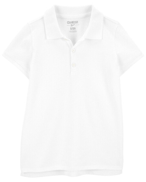 Kid White Piqué Polo Shirt 5