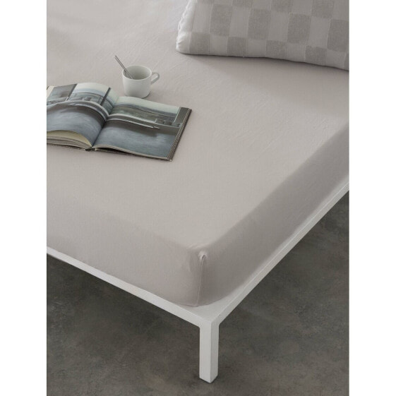 Fitted bottom sheet Naturals ELBA Light grey 150 x 200 (King size)