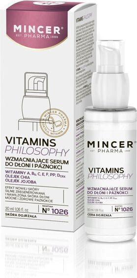 Mincer Pharma Vitamin Philosophy Serum wzmacniające do dłoni i paznokci nr 1026 30ml