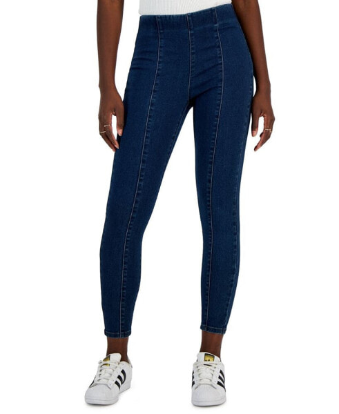 Juniors' Seam-Front Pull-On Skinny Jeans