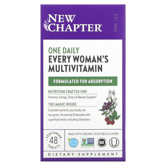 Витамины для женщин New Chapter Every Woman's One Daily, 72 вегетарианские таблетки