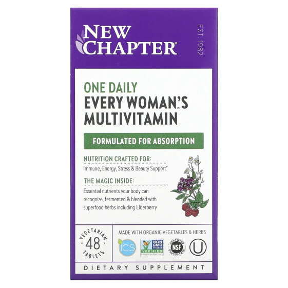 New Chapter, Препарат Every Woman's One Daily Multi, 48 таблеток