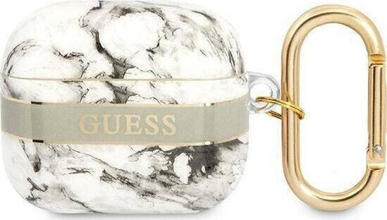 Guess Etui ochronne Marble Strap Collection do AirPods 3 szare