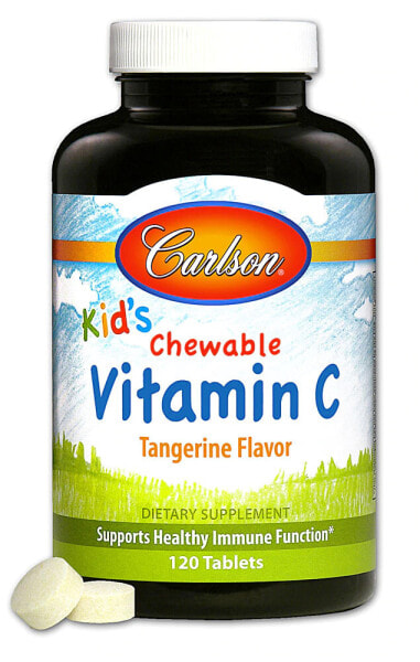 Carlson Kids Chewable Vitamin C Детский жевательный витамин С 250 мг 120 таблеток