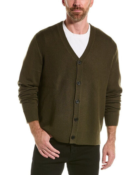 The Kooples Wool V-Neck Cardigan Men's Green Xs