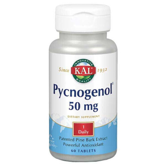 KAL Pycnogenol 50mg Antioxidant 60 Tablets