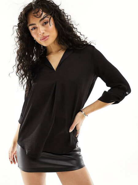 Pimkie v neck blouse in black