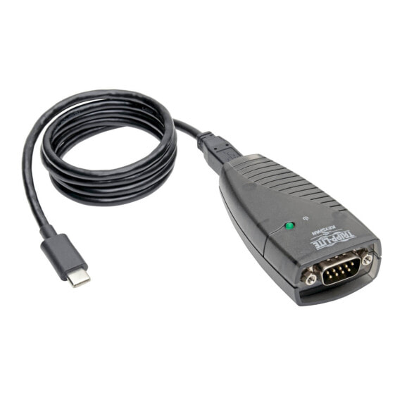 Tripp USA-19HS-C USB-C to Serial DB9 RS232 Adapter Cable - 3 ft. (0.91 m) Keyspan - High-Speed (M/M) - TAA - Black - Taiwan - 40.6 mm - 78.7 mm - 25.4 mm - 1 pc(s)