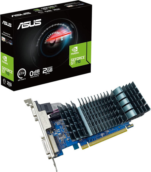 ASUS GeForce GT 710 2GB DDR3 EVO Low Profile Graphics Card for Silent HTPCs 2GB DDR3 954MHz