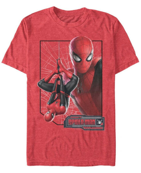 Marvel Men's Spider-Man Upside-Down Profile Spider-Man Short Sleeve T-Shirt