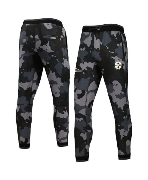 Men's and Women's Black Pittsburgh Steelers Camo Jogger Pants