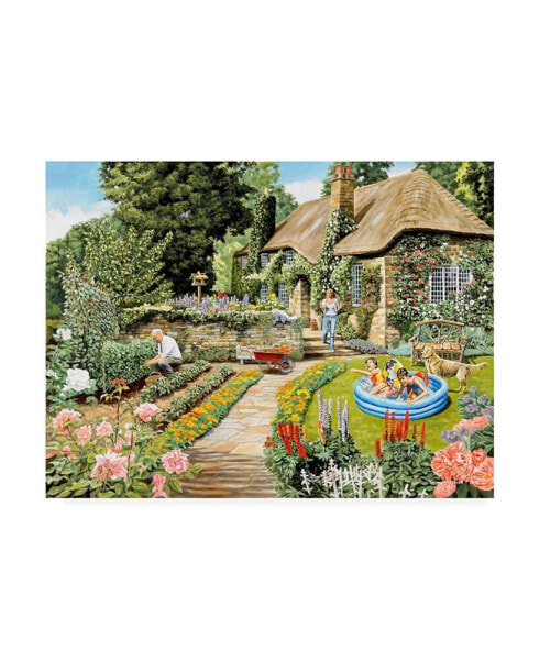 Trevor Mitchell Summer Garden Scene Canvas Art - 19.5" x 26"