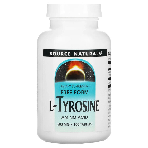 Аминокислоты Source Naturals L-Tyrosine, 500 мг, 100 таблеток