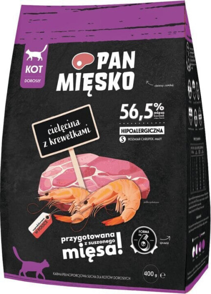 Pan Mięsko PAN MIĘSKO Cielęcina z krewetkami S 400g dla kota