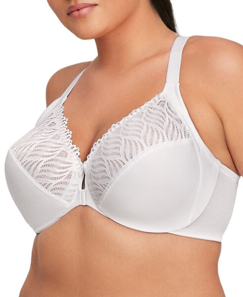 Women s Plus Size Wonder Wire Front Close T Back Bra GLAMORISE