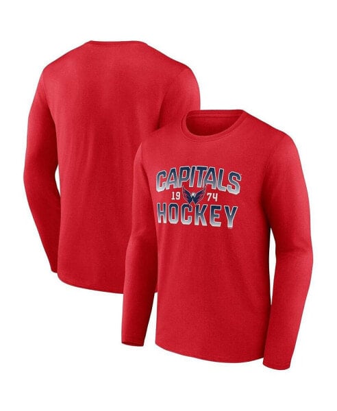 Men's Red Washington Capitals Skate Or Die Long Sleeve T-shirt