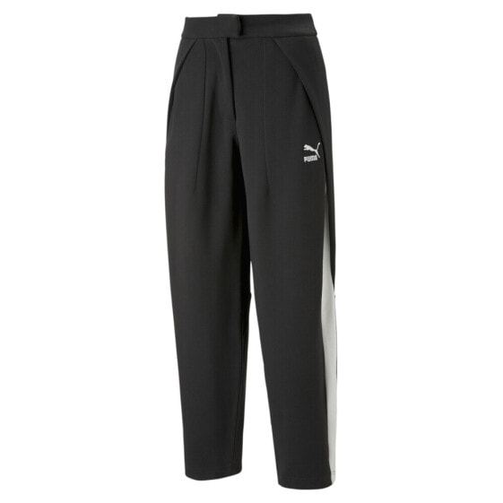 Puma Luxe Sport T7 Slouchy Pants Womens Black Casual Athletic Bottoms 53802001