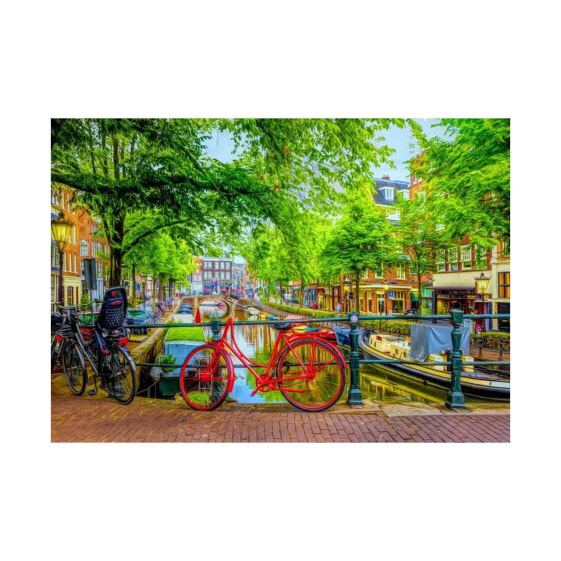 Puzzle Das rote Fahrrad in Amsterdam