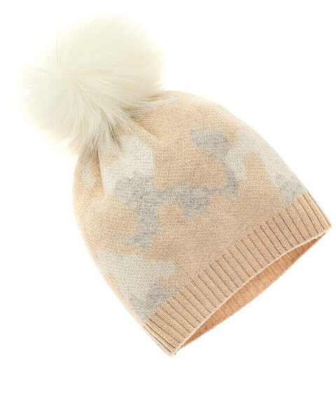 Hannah Rose Camo Jacquard Cashmere Hat Women's